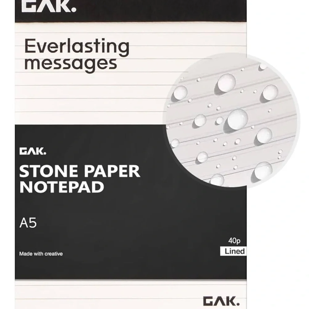 GAK stone paper notepad. Medium